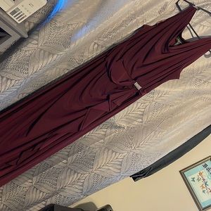 R&m richards maroon dress worn once size 22 w